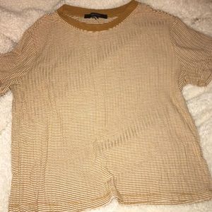 Forever 21 Mustard Striped Top